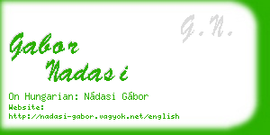 gabor nadasi business card